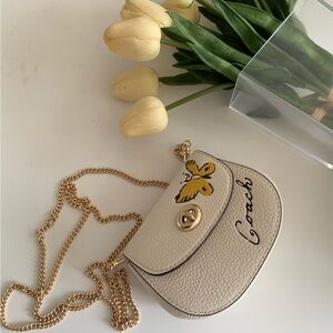 NWT COACH SKETCH BUTTERFLY CC CASE ON A CHAIN CROSSBODY